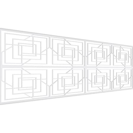 Ekena Millwork Set of Four Panels for 94 1/2"W x 32 1/4"H Norwood Fretwork Wainscot Wall Paneling WPKP16X01X47NWD